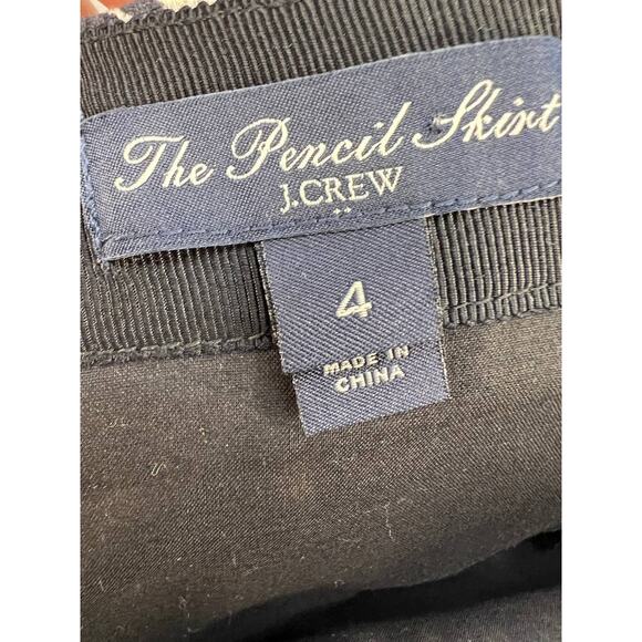 J. Crew The Pencil Skirt Women's Size 4 Aztec Print Lined Cotton Preppy - Picture 8 of 9